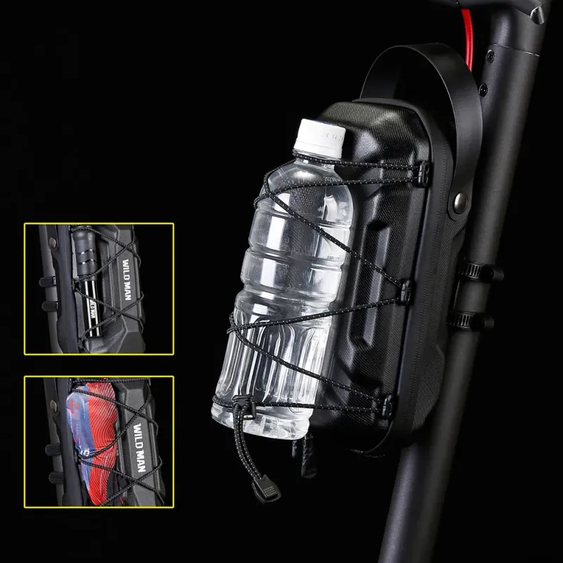 Bolsa delantera para bicicleta eléctrica Wild Man de 0,5 a 3 l, impermeable, para patinete Xiaomi, accesorios de ciclismo_voghion.com