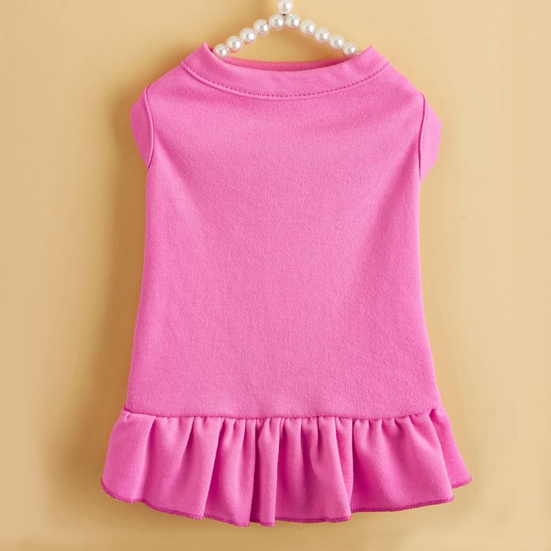 2025 Teddy Cat Dog Mini Sleeveless Solid Color Pet Puppy Dress Breathable Summer Outfit_voghion.com