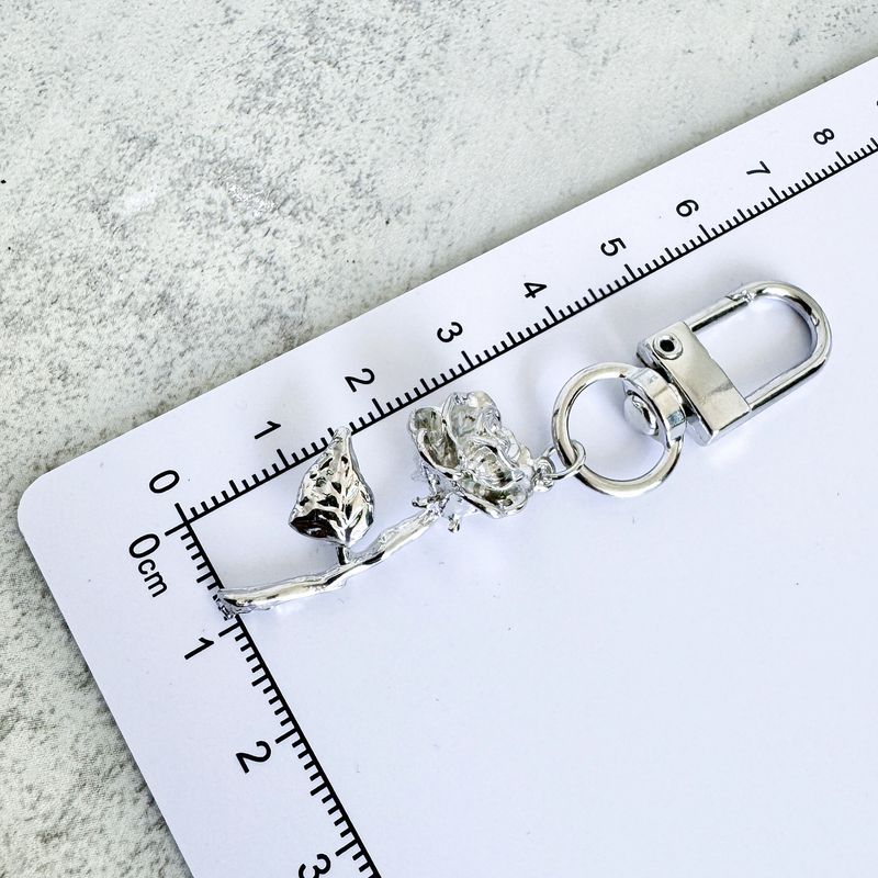 Neue coole Legierung Silber Schmetterling Rose Kreuz Schlüsselanhänger Auto Tasche Schlüsselanhänger_voghion.com
