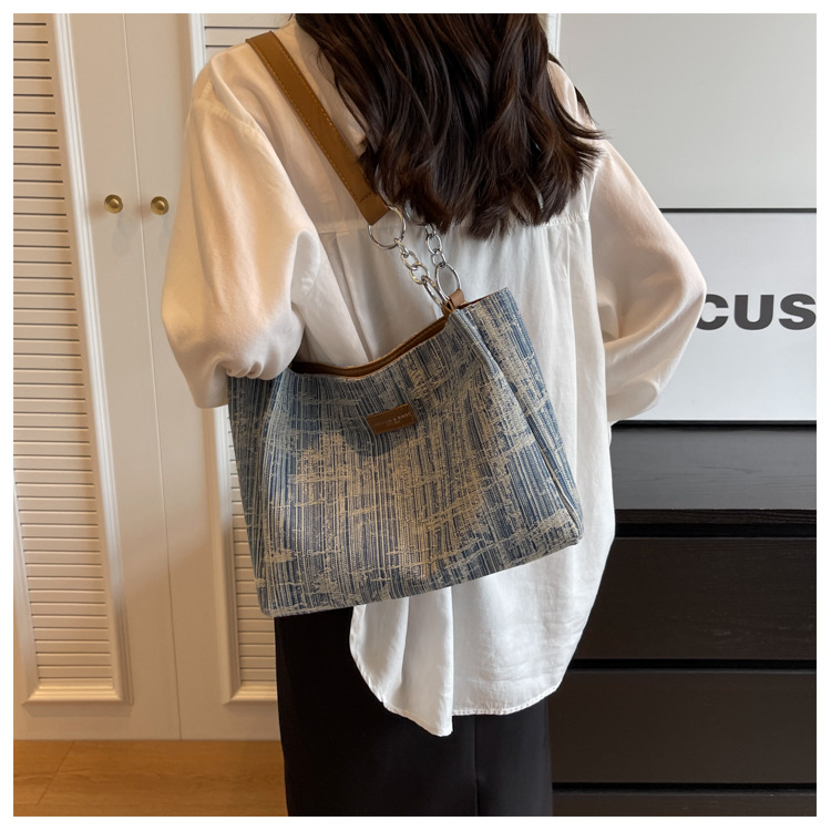 Nuova versione coreana della borsa di grande capacità Borsa a tracolla in tela casual All-match da donna Borsa a tracolla semplice moda Borsa da donna transfrontaliera_voghion.com