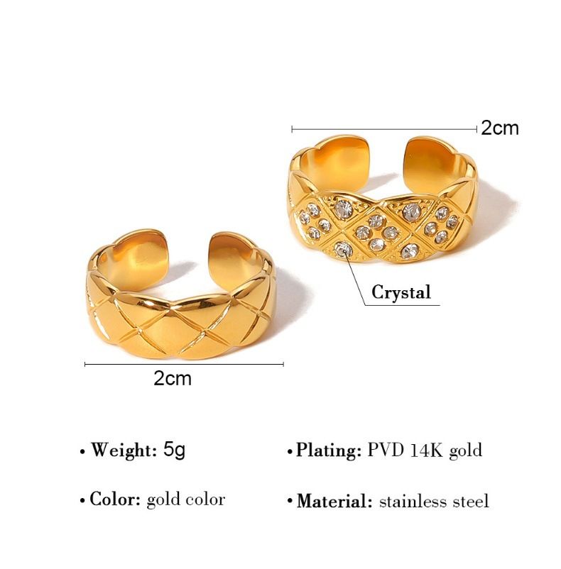 Women's Jewelry French Retro Palace Style Carved Ring Hollow Design Titanium Steel Non Fading Ring Female High End_voghion.com