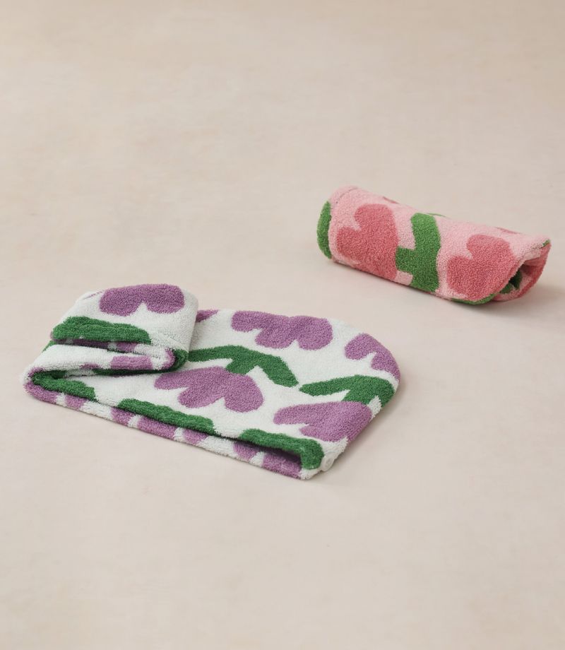 Lillian Neue doppelseitige Frottee-Haarhaube aus garngefärbter, saugfähiger Baumwolle mit langen Stapelfasern_voghion.com