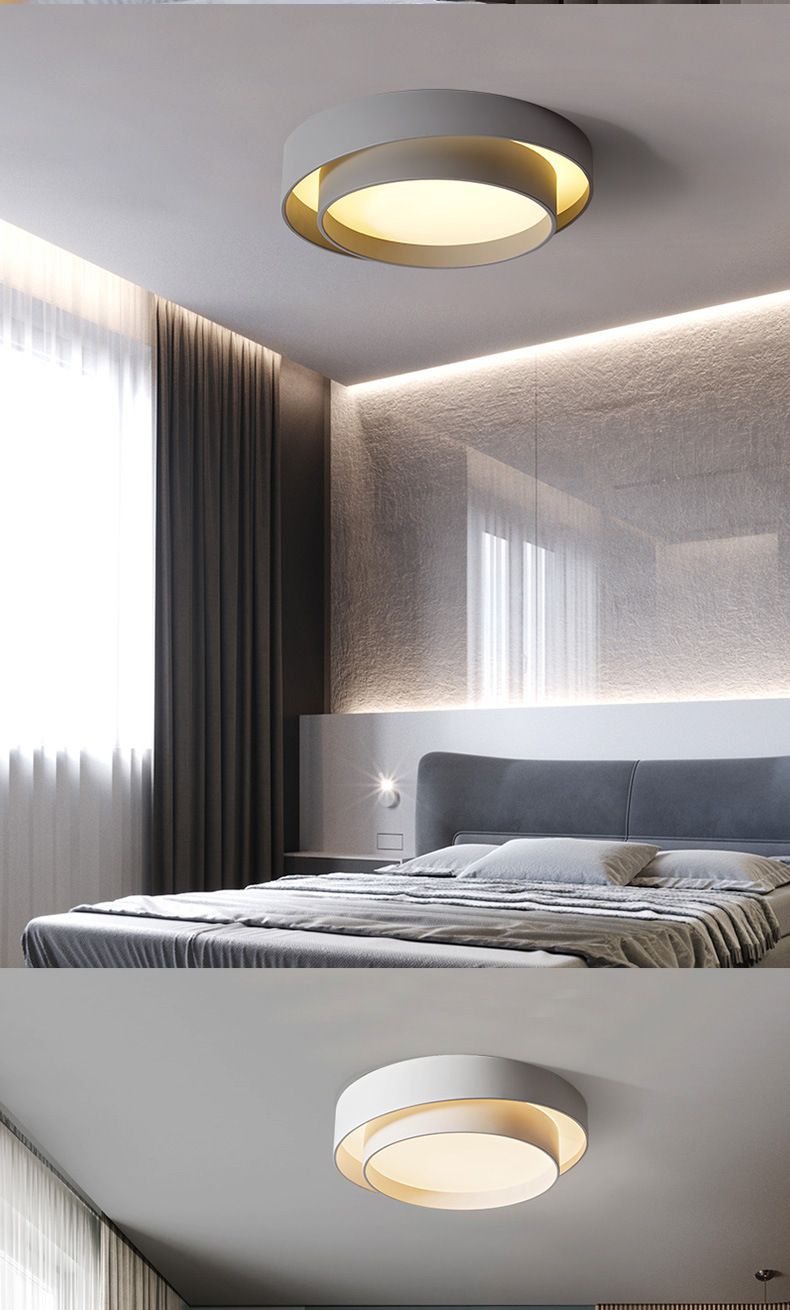 Lampada da soffitto intelligente a LED rotonda romantica e accogliente per soggiorno minimalista nordico per camera da letto principale_voghion.com