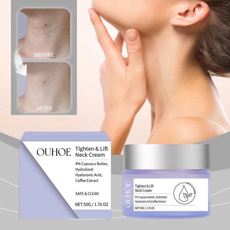 OUHOE Hydrating Neck Cream Feuchtigkeitsspendende und feuchtigkeitsspendende Pflege für empfindliche Linien Hydrating Neck Cream_voghion.com