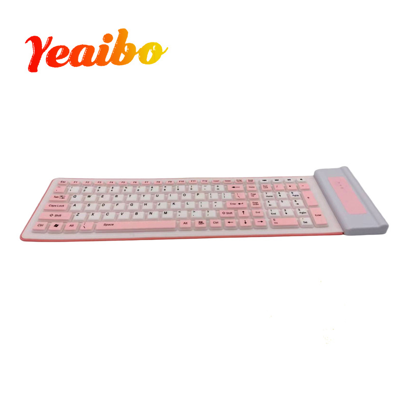 107 Key Silicone Soft Laptop Kantoor Nieuw draadloos computertoetsenbord_voghion.com