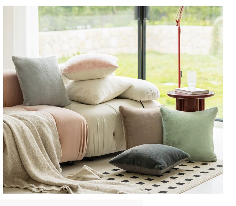 Plush Sofa Pillow Cover Living Room Cushion_voghion.com