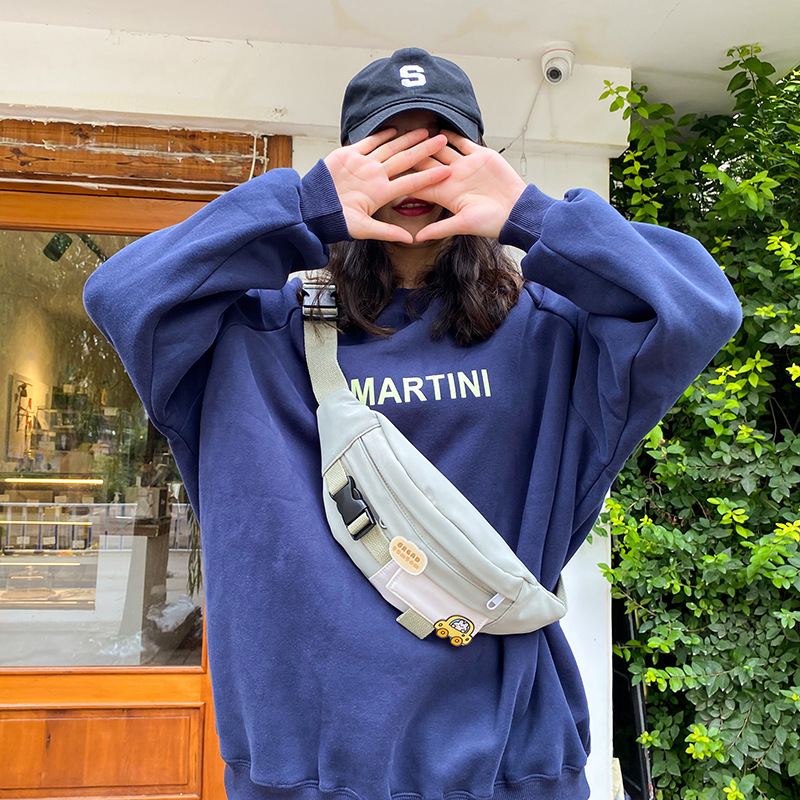 Marsupi per le donne 2023 Nuova tela per il tempo libero Tinta unita Marsupio per ragazze Carino Borsa a tracolla con tracolla Marsupi_voghion.com