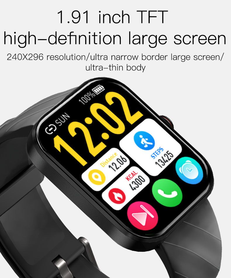 Smart Bracelet Heart Rate Sleep Monitoring Bluetooth Call Music Sports Watch_voghion.com