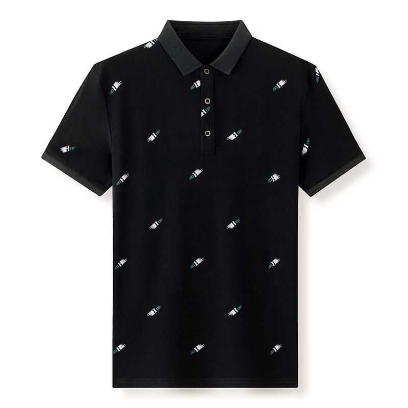 Light Mature Lapel Short Sleeved Men's Trendy Casual Micro Elastic T-Shirt Summer Versatile Youth POLO Shirt For Men_voghion.com