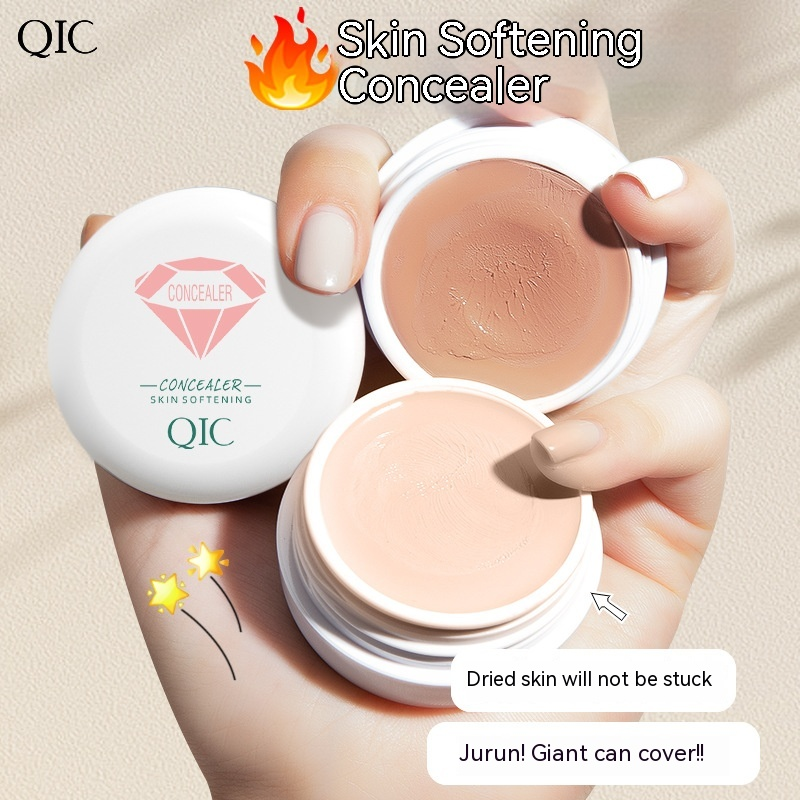 Le fond de teint adoucissant pour la peau QIC Qini est délicat, il peut couvrir les taches d'acné, les cernes et le correcteur._voghion.com