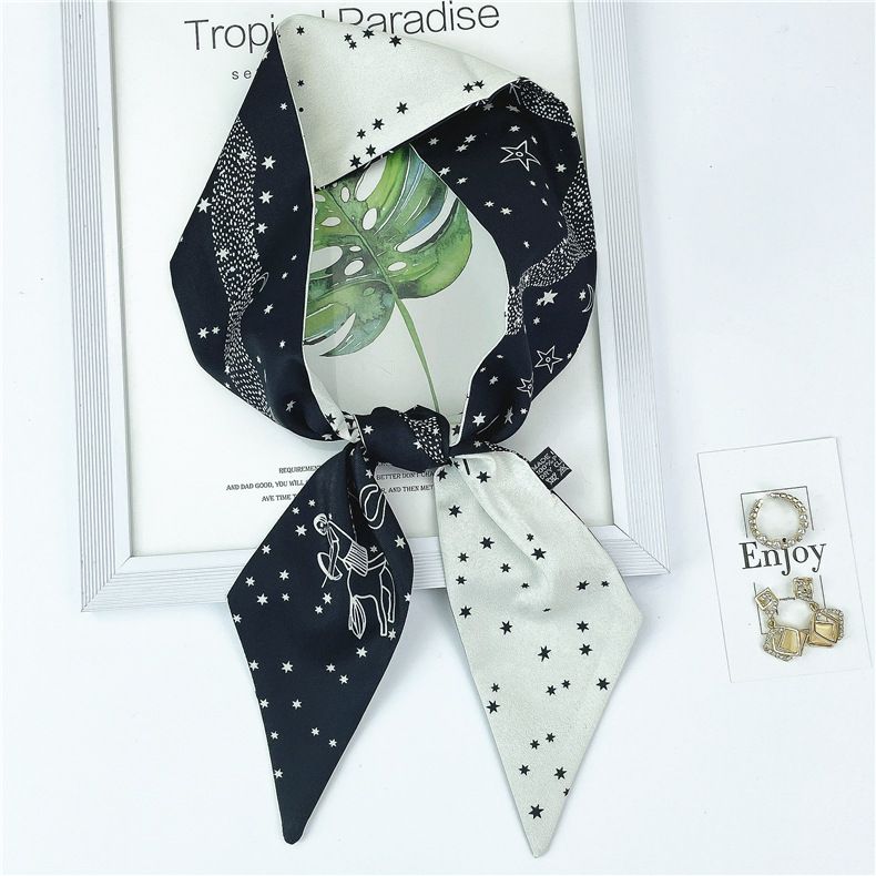 Frühling Herbst Mode Tarot Marke Zwölf Konstellationen Kleiner Schal für Frauen in Südkorea, Schmaler Langer Gestreifter Schal,_voghion.com