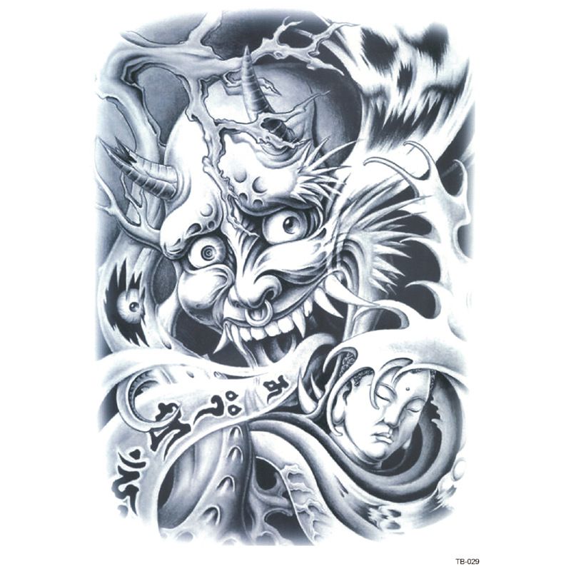 Full Waterproof Large Back Tattoo Sticker_voghion.com