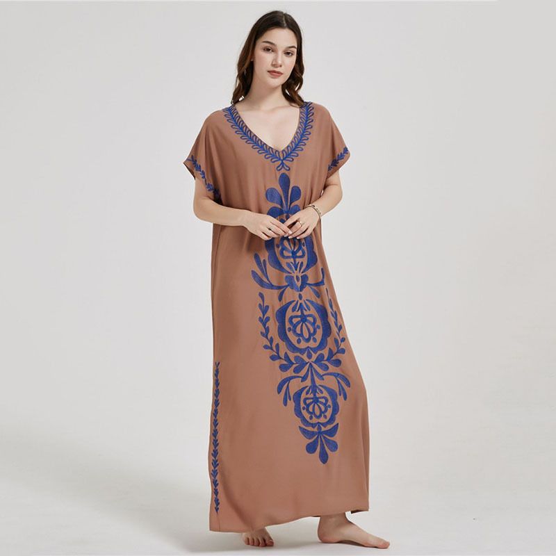 popolare copricostume da spiaggia ricamato in rayon da donna, stile abito ricamato, camicia di protezione solare per bikini al mare, 20 colori_voghion.com
