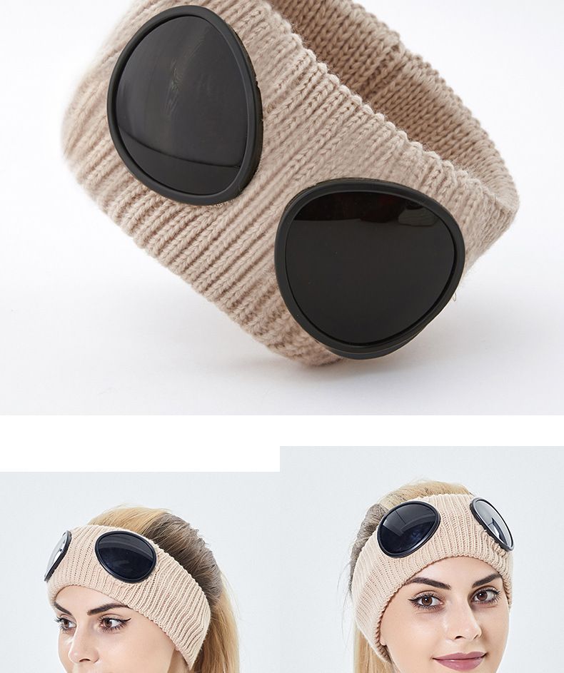 Unisex Accessories akinių vilnos galvos juostelė pora kasdieniška galvos juosta paprasta vėjui atspari megzta galvos juosta_voghion.com