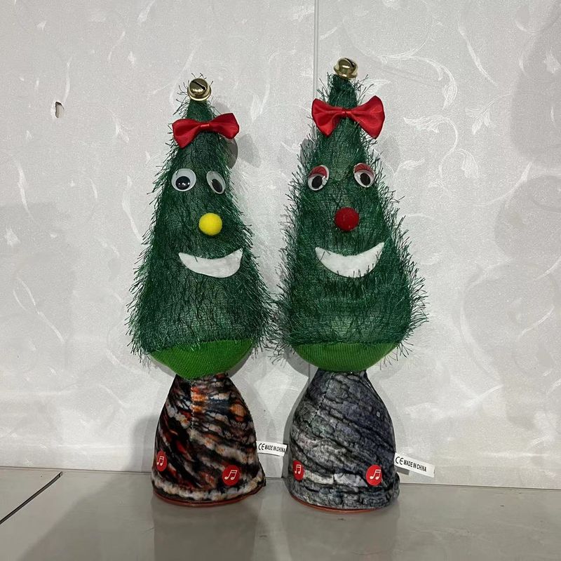 Flauschiger Weihnachtsbaumschmuck mit roter/gelber Nase – Festliche Weihnachtsdekoration für Zuhause, weicher Plüsch-Kiefernbaumschmuck für den Tisch oder als Geschenk (33 cm)_voghion.com