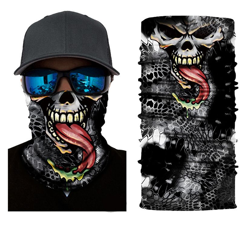 LazyZoom Xunhui Funny Pattern Series Multifunctional Magic Headscarf Windproof Sunscreen Outdoor Cycling Seamless Mask_voghion.com