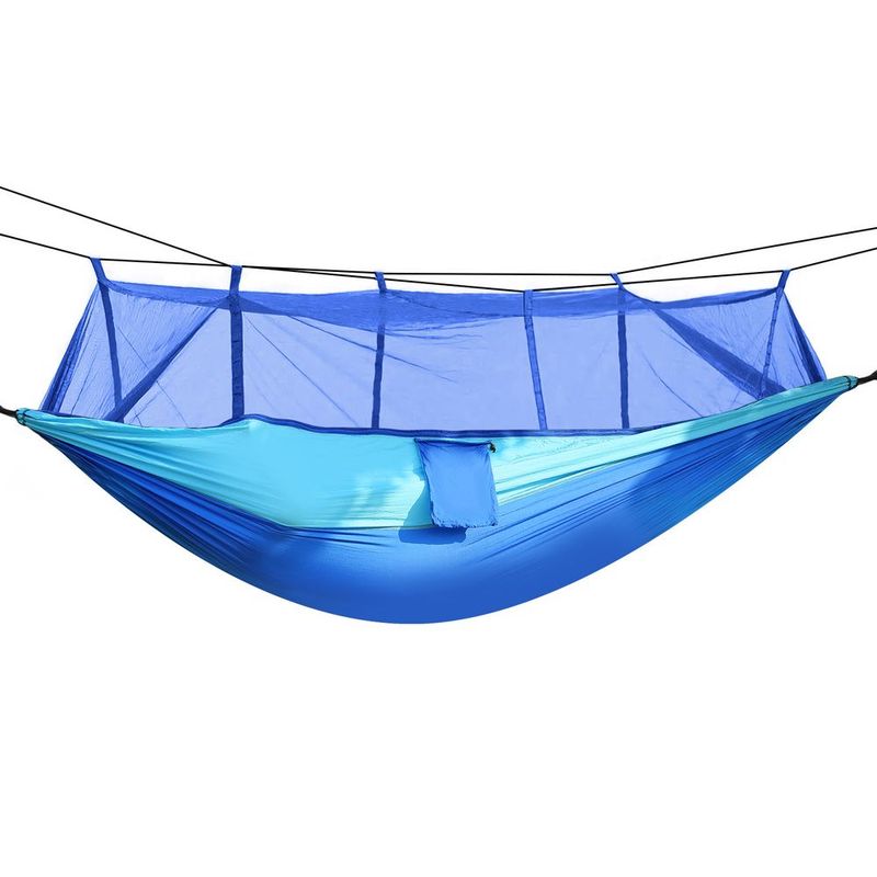 600lbs Load 2 Persons Hammock With Mosquito Net Outdoor Hiking Camping Hommock Portable Nylon Swing Hanging Bed_voghion.com
