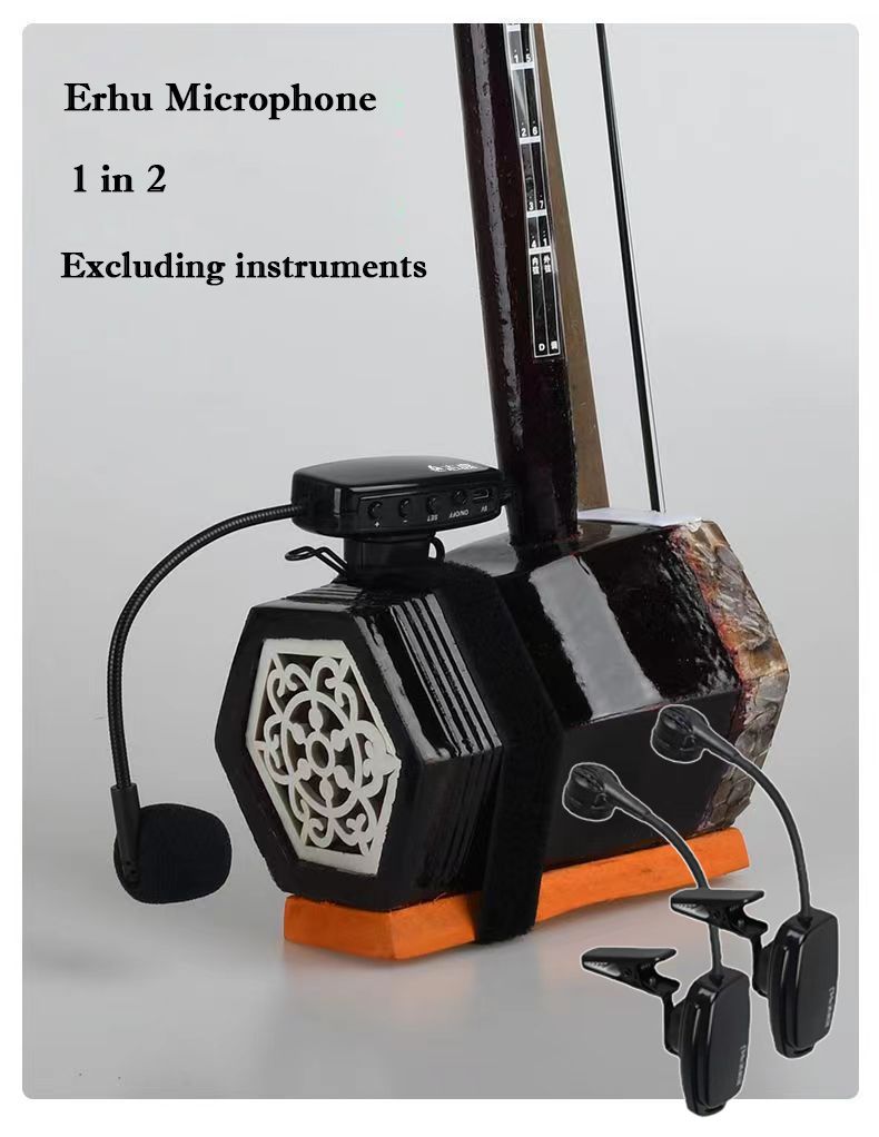 Microphone sans fil adapté au saxophone, à la trompette/au trombone, au cor français et à d'autres instruments à plusieurs orchestres_voghion.com