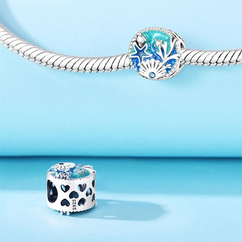 Bijou original en argent sterling 925 pour femme, pendentif queue de poisson en forme de tortue, style océan, accessoires de bijouterie DIY, bracelet à cordon_voghion.com