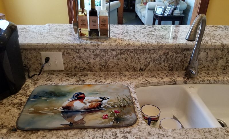 Canvasback Dish Drying Mat Absorbent Dish Drying Mat Pad for Kitchen Counter Dish Drainer Mat for Countertop, 14 x 21", Multicolor_voghion.com