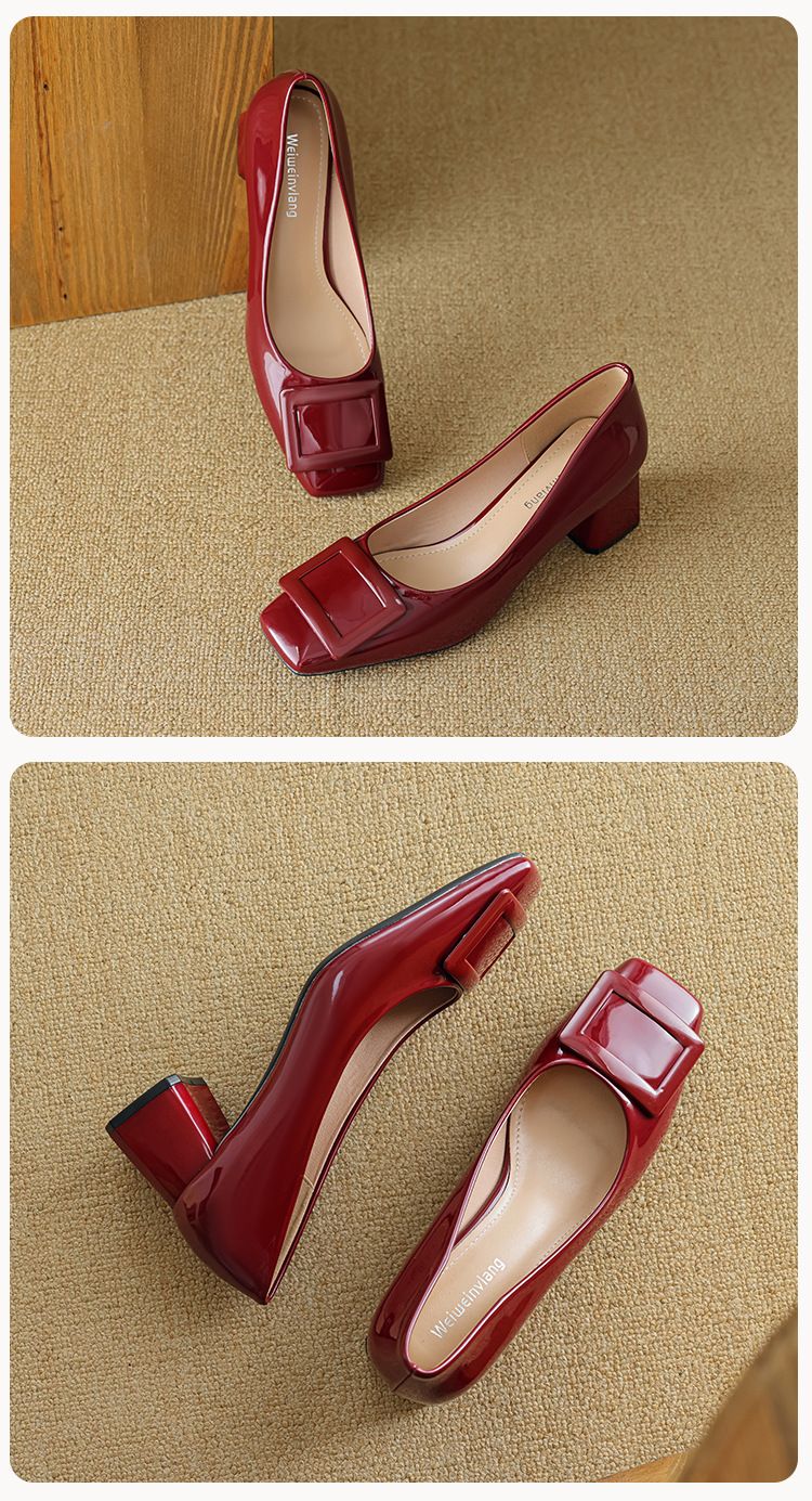 French High Heels Women's Head Pedal Work Shoes Light Mouth Temperament Commuter Shoes_voghion.com