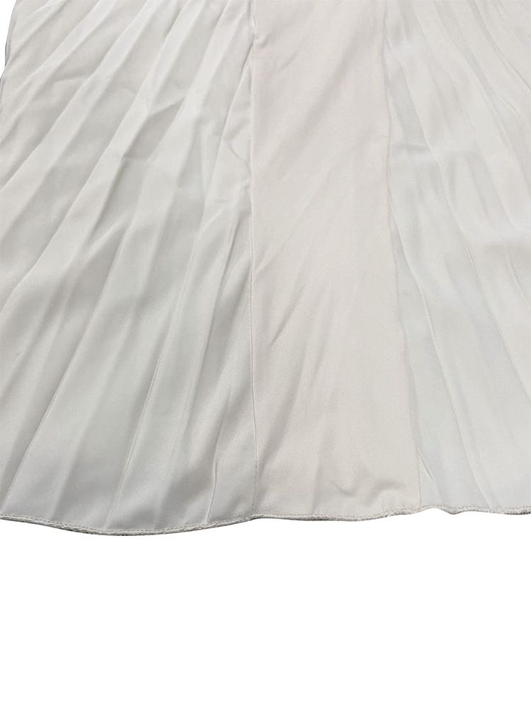Nuovo abito plissettato a maniche lunghe lavorato a maglia, gonna lunga, elegante, sottile, versatile, alla moda_voghion.com