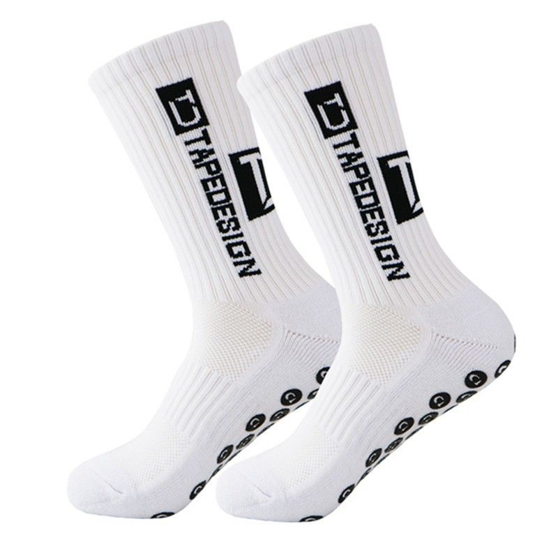Chaussettes pour femmes, nouvelles chaussettes de football, chaussettes de sport à pois antidérapantes spéciales, chaussettes à fond épais en serviette_voghion.com