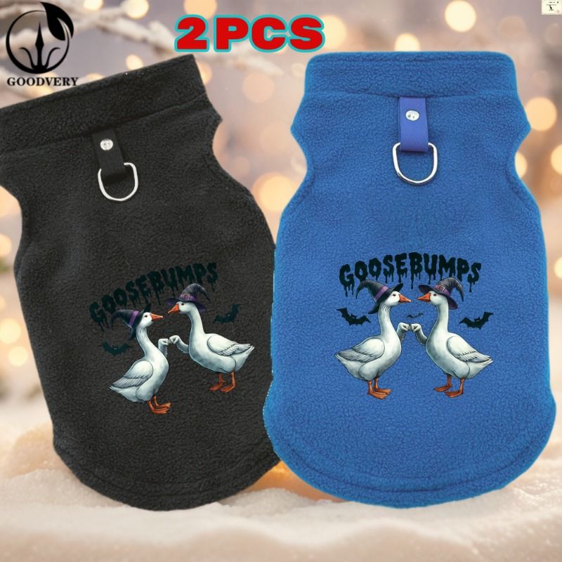 Felpe con cappuccio in stile Halloween a forma di canguro, 2 pezzi, mantengono il tuo animale domestico al caldo in autunno e inverno. Include una tasca posteriore, ideale per passeggiate e avventure._voghion.com