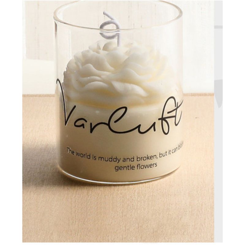 Valentinstag Pfingstrose Blume Glas Tasse High-End-Atmosphäre Form Wachs Duft Home Dekoration Duftkerze_voghion.com