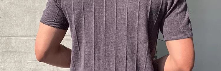 Férfi ruházat Póló férfi nyári új kerek nyakú póló félujjú férfi rövid ujjú vékony változatú alsó ing gyapjú póló_voghion.com