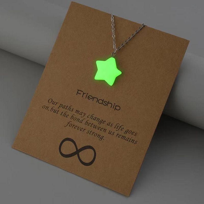 Pendant Arrow Water Drop Heart Cross Hollow Luminous Necklace For Women_voghion.com