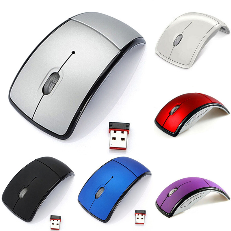 Ratón inalámbrico plegable de 2,4 G, regalo creativo, puerto USB óptico para ordenador._voghion.com
