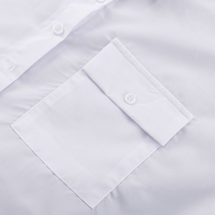 Neue Mode europäischen und amerikanischen Damenbekleidung Langarm-Kragenhemd Damen-Design-Sinn Minderheit Krawatte weiß Shi_voghion.com