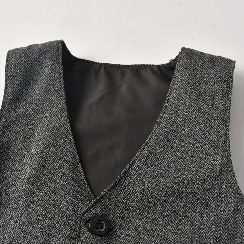 Camicia a maniche lunghe da ragazzo primaverile e autunnale. Pantaloni con gilet a strati. Abito con papillon da uomo. Abito da festa di compleanno per bambini_voghion.com