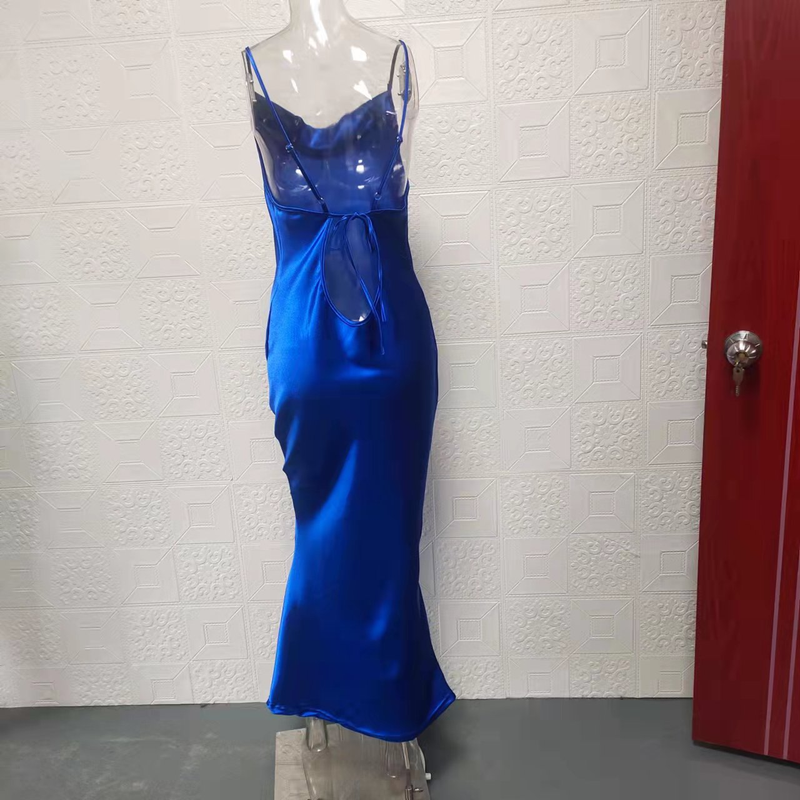 Women’s Clothing Summer0 Solid Color Section Sexy Temperament Suspender One Step Skirt Dress Women_voghion.com