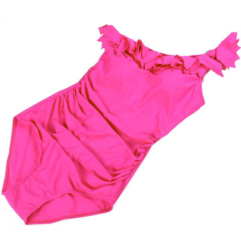 Ruffled One-shoulder One-piece Bikini_voghion.com