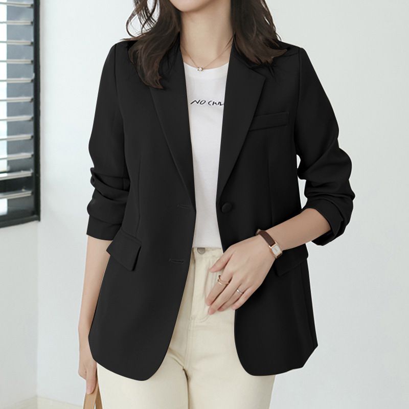 Blazer color cachi per donna, stile street petite, nuova moda coreana, versione casual, completo completo_voghion.com