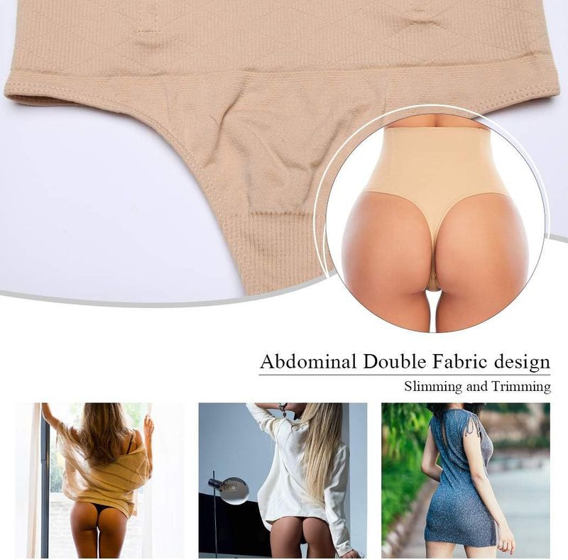 Foreign Trade Thong Women's Strong Hip Lifting Summer Thin And Fishbone Steel Corset Waist Mid-high Waist Seamless Body Shaping Pants_voghion.com