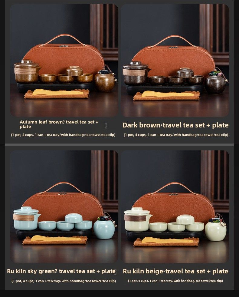 Set Small Portable Quick Tea Cup Outdoor Camping Travel Teapot Teacup One Pot Two Cups_voghion.com
