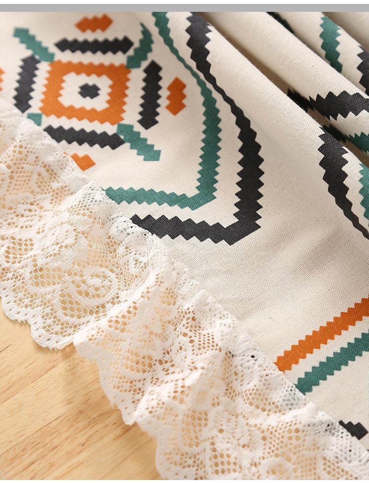 Nappe bohème rectangulaire 100 % coton, imperméable et antitache, décorative, pour table basse (plusieurs tailles et motifs)_voghion.com