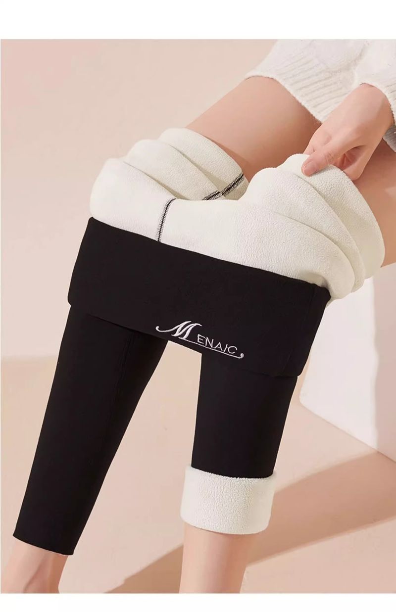 Vêtements pour femmes plus leggings en polaire vêtements d'extérieur épaissis automne et hiver pantalons chauds pantalons sans couture pantalons en coton du Nord-Est_voghion.com