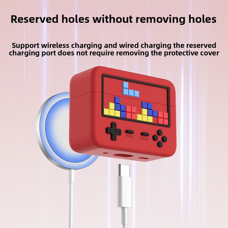 Anwendbar Apple AirPodspro2 Schutzhülle Retro Creative Pro Kopfhörerhülle der zweiten Generation Flüssigsilikon-Softcase_voghion.com