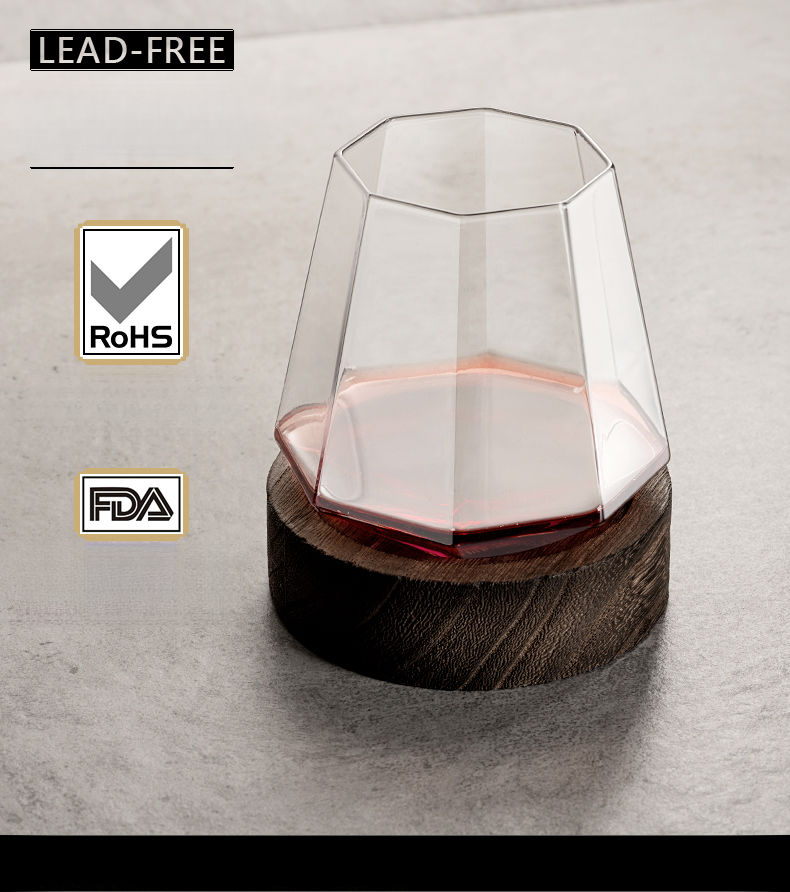 INS Creative Crystal Red Handmade Liquor Non-Tipping White Wine Internet Celebrity Whiskey Glass_voghion.com