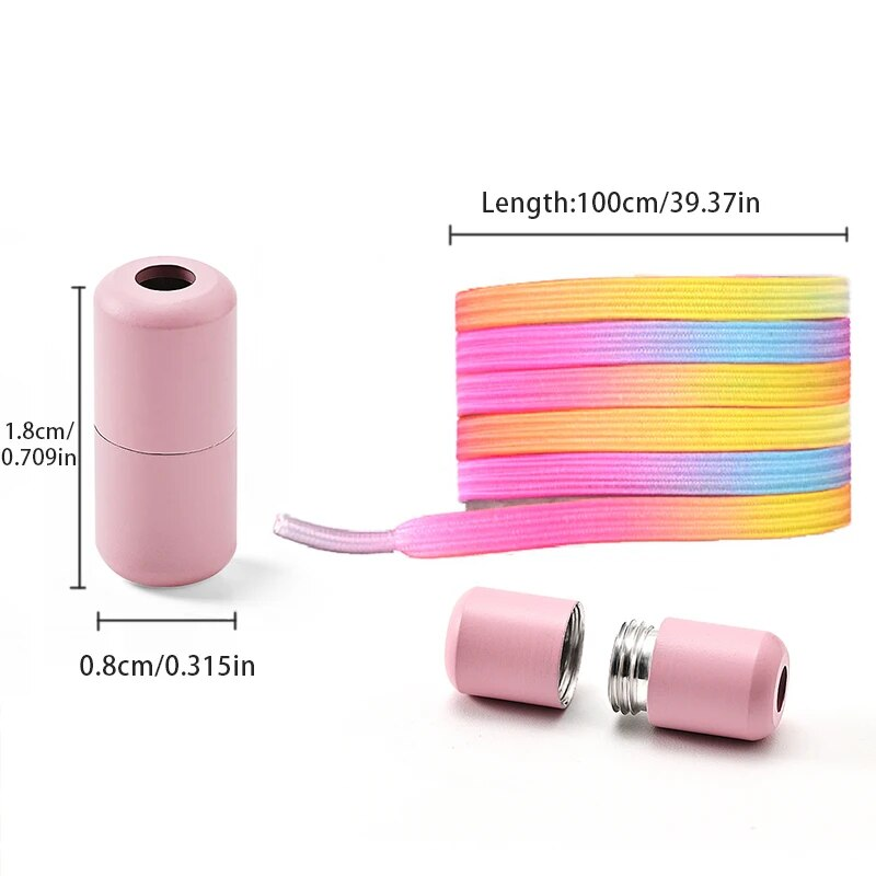 1 paio di lacci senza cravatta con fibbia per scarpe, perlati, leggeri, colorati, alla moda, senza lacci, lacci elastici, sneaker, per bambini e adulti_voghion.com