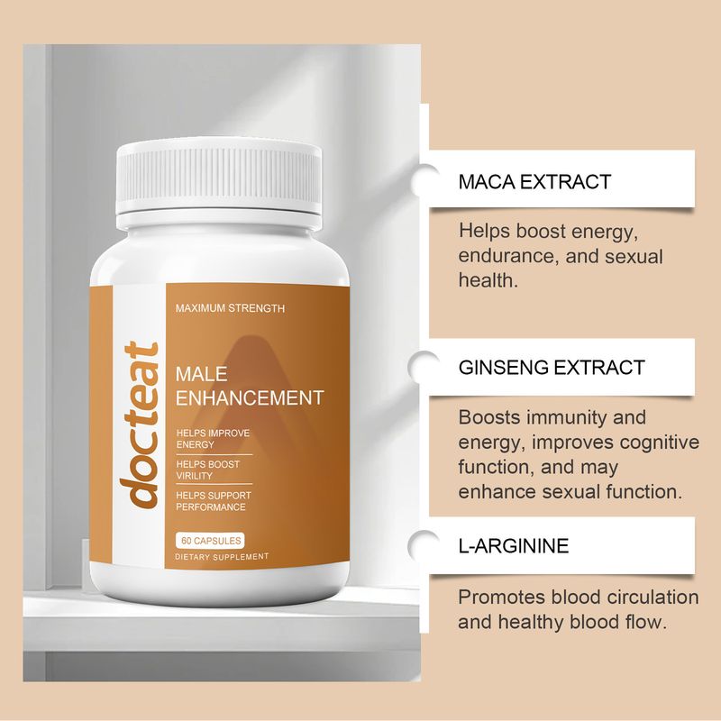 Cápsulas masculinas para el cuidado diario, refuerzo, vitalidad corporal, mejora del estado de resistencia._voghion.com