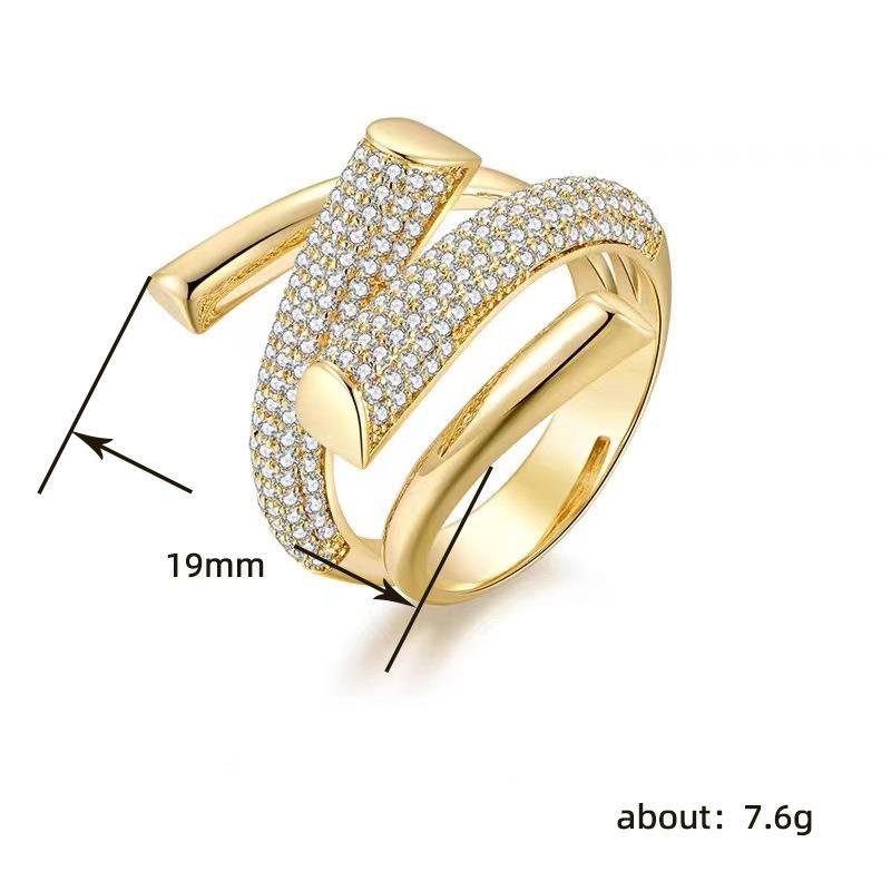 Super flash ring Fashion super fire personality niche geometric tooling design ring_voghion.com