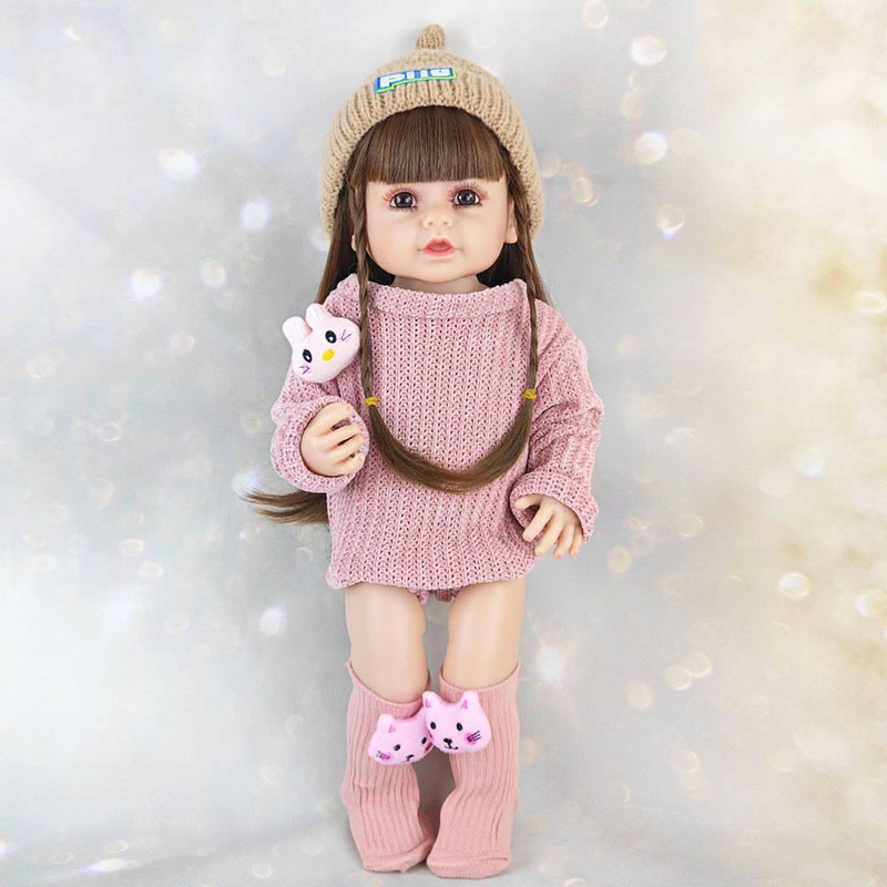 55 cm Wiedergeburtspuppe Baby Weiches Plastik Mädchen Spielzeug Prinzessin Geschenk Wechselbare, Badespielzeug Begleiterpuppe_voghion.com