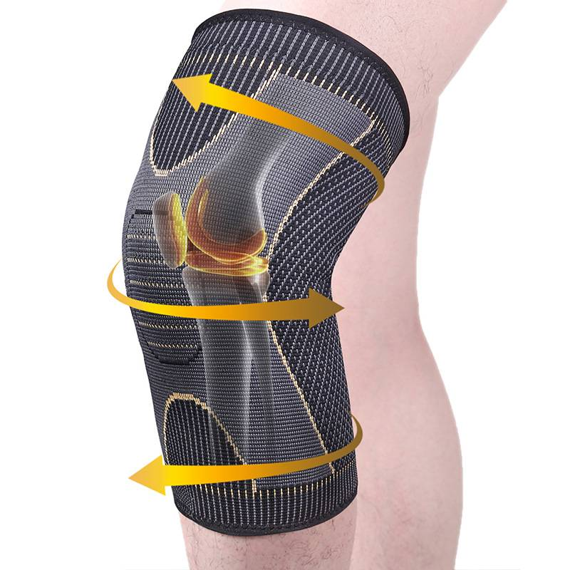 Sports nylon knee pads silicone non slip breathable knitted knee badminton running fitness knee pads outdoor mountaineering_voghion.com