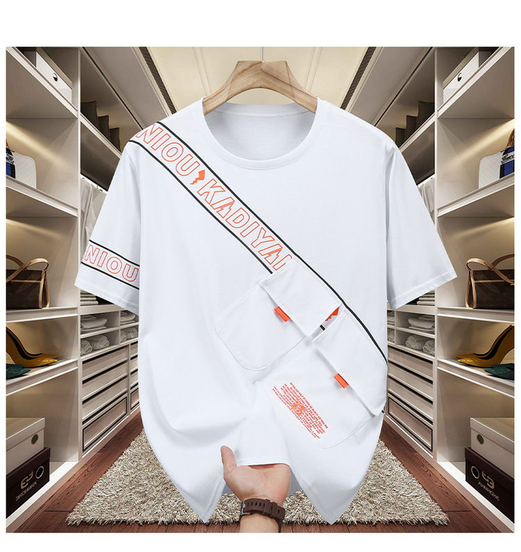 Herrkläder Plusstorlek Kortärmad T-shirt, Stor Storlek, Fet Kille, Casual Herrkläder, 165 kg, Feta Människor, Trendig Märkes Bottoming T-shirt_voghion.com