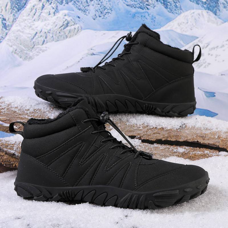 Outdoor Sports Cotton Shoes For Men And Women With Fleece Warmth Boots 2025 Couple Shoes_voghion.com